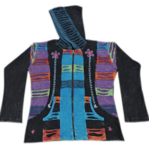 Hand Embroidery 100% Pre-Wash Razor Cut Patchwork Hippie fashion style boho Cotton jacket