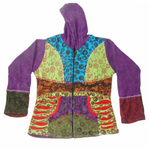 Print Patchwork 100% Pre-Wash Hippie fashion style boho Cotton jacket