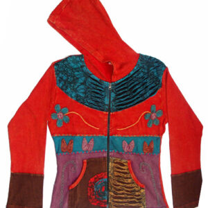Hand Embroidery and Printed Hippie fashion style Cotton jacket