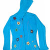 Plain Blue Crochet Women Cotton Jacket