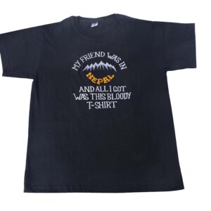 Fair trade text printed artisanal t-shirt