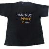 Text printed black colored handmade t-shirt