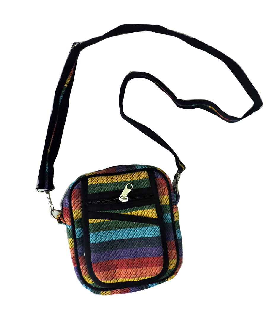 Rainbow exploded Nepalese gheri hand bag