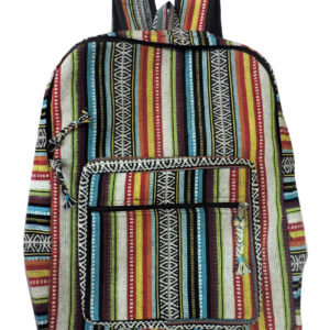 Organic large gheri cotton school backpack