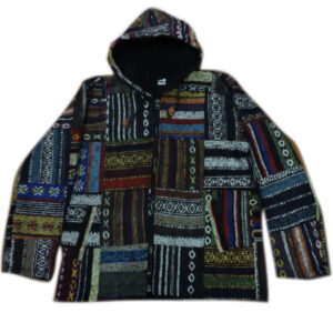 Hippie Patchwork Hooded Gheri Cotton Winter Jacket