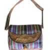Sustainable leather patched gheri side bag