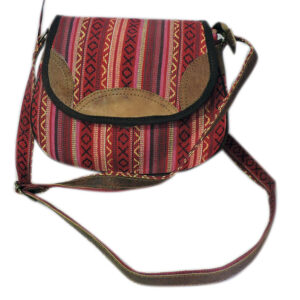 Boho hippie red gheri mini side bag