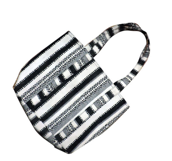 Black & white stylish gheri shopping bag