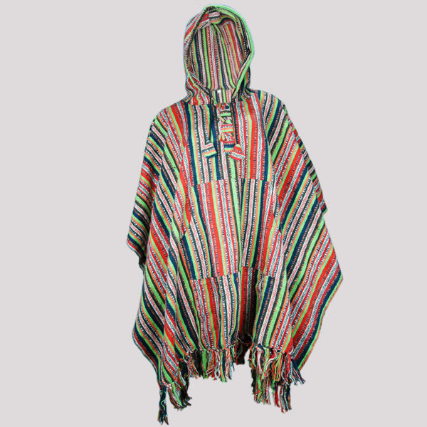 Different Color Mix Smart Gheri Poncho