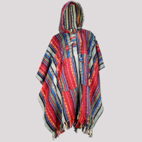Colorful Hippie Mexican Style Gheri Poncho