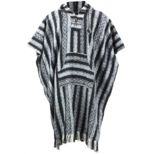Black & White Mix Attractive Gheri Poncho