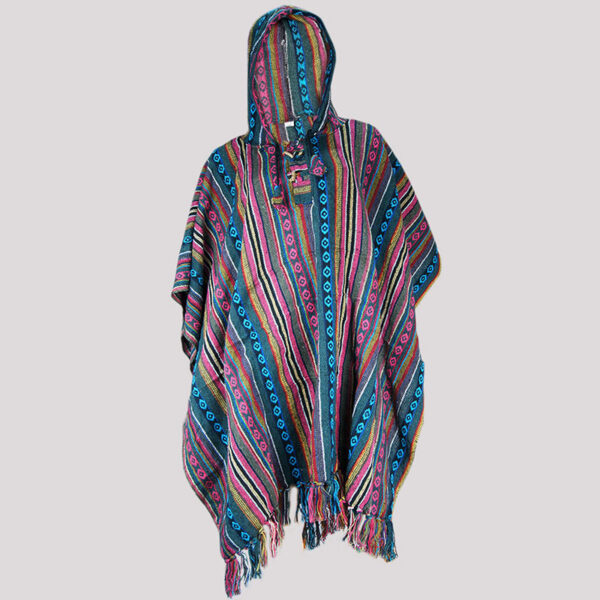 Bold & Colorful Mexican Gheri Poncho