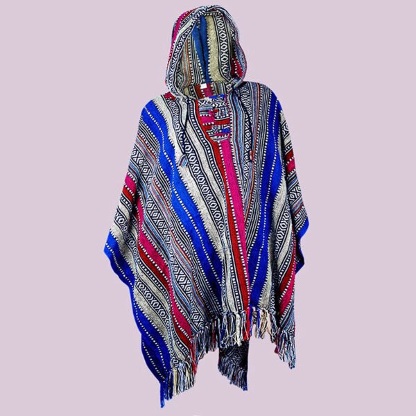 Prismatic Tone Hippie Mexican Style Poncho