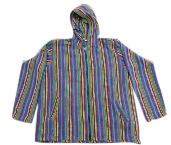 Stripe Lined Blue Gheri Summer Jacket