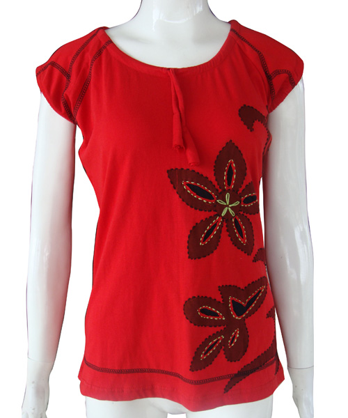 Red Half Sleeve Dress