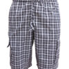 Multi Pockets Hippie Check Style Half Pant