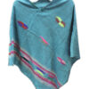 Plain Blue Acrylic Woolen Poncho