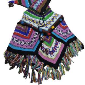Made in Nepal Colorful Woolen Poncho