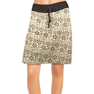 White tone flowy women mini skirt