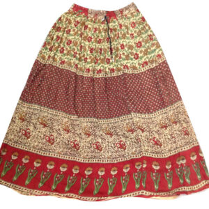 Mixed Printed Long Skirt