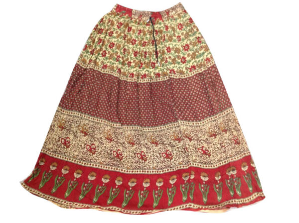Mixed Printed Long Skirt