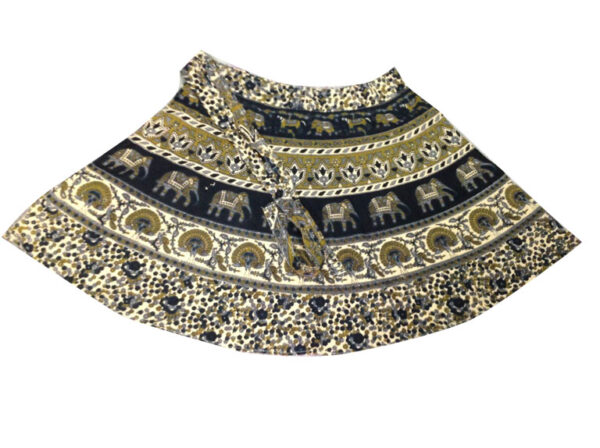 Hippie Cotton Printed Mini Woman Skirt