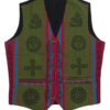 Fairtrade Hippie Cotton Waist Coat: Waist Coat - Green Color | Clothing in Nepal