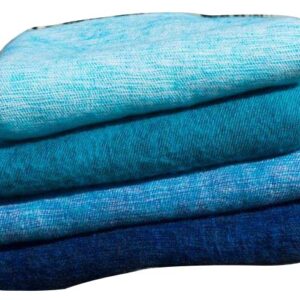 Hand Loomed Blue Yak Wool Blanket