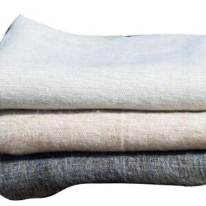 100% Organic Woolen White Throw Blanket