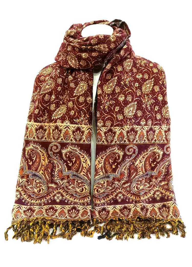 Handmade Woolen Peacock Printed Shawl