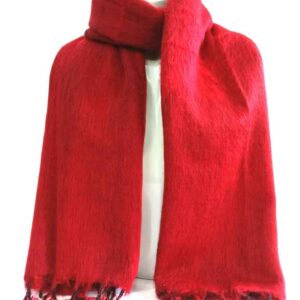 Red Woolen Plain Shawl