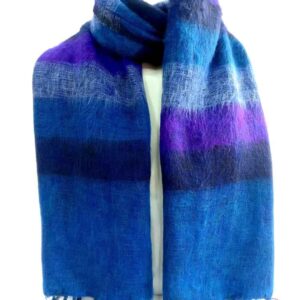 Plain blue toned stylish woolen muffler