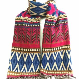 Handmade Woolen Stripe Printed Shawl