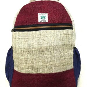 Maroon & Gray Mix Lacy Hemp Backpack