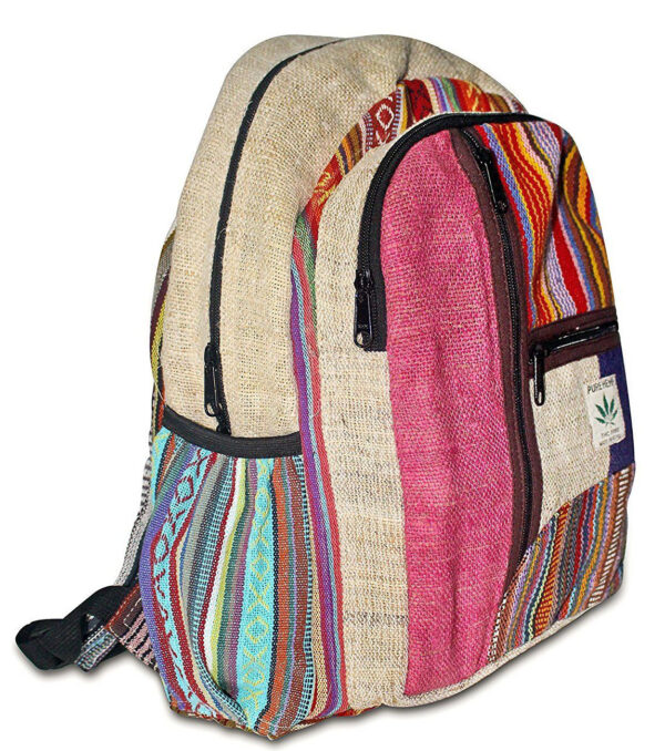Gheri Patched Sustainable Hemp College Backpack