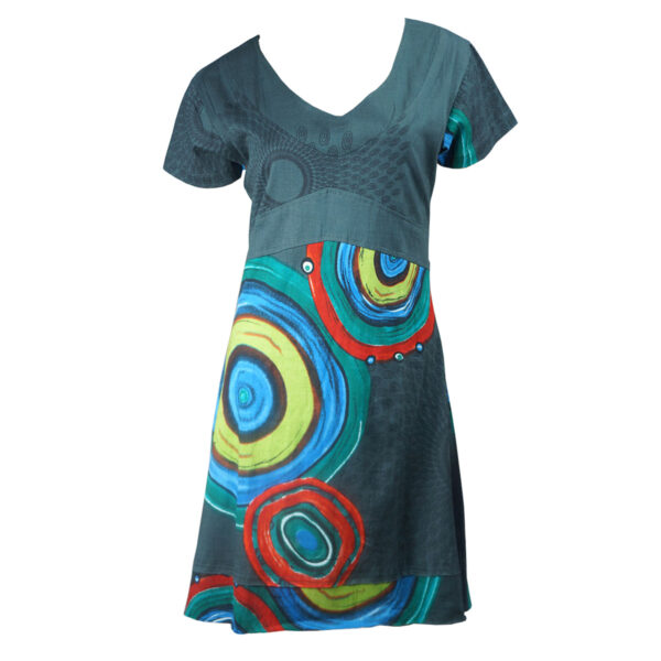 Tie Dye Prints Himalayan Hippie Ladies Dress