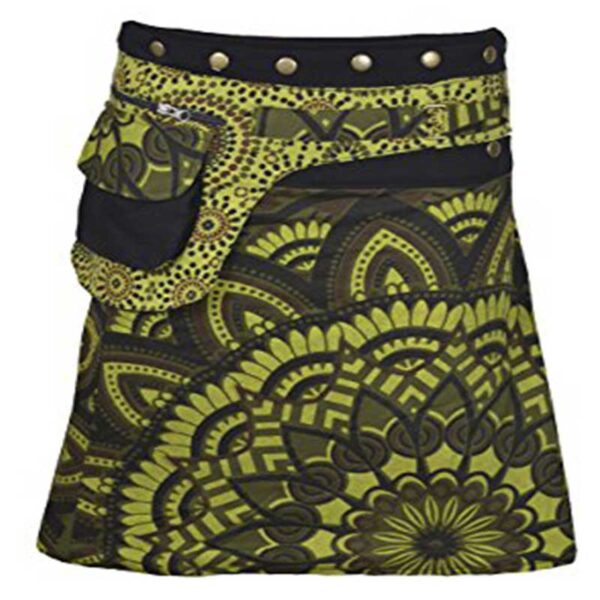 Boho Dazzling Printed Cotton Skirt