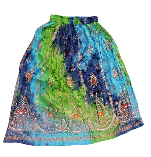 Rainbow Printed Long Skirt