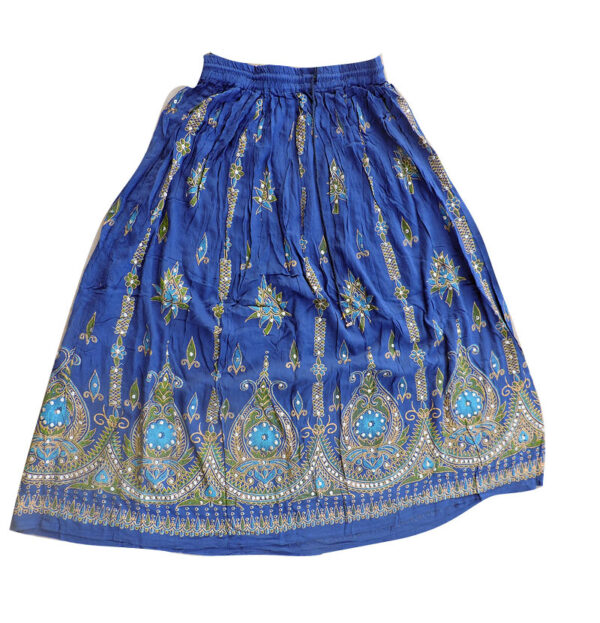 Blue Printed Long Skirt