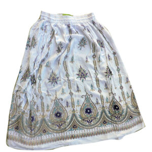 White Printed Long Skirt