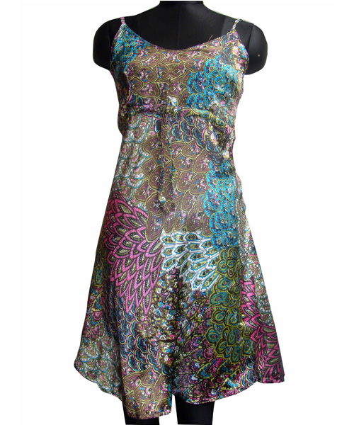 Cotton Hippie Printed Ladies Sleeveless Dress