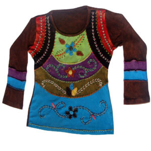 Ethnic Design Handmade Multi Embroidered Top
