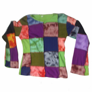 Multicolor Blocks Designed Hippie Women’s Top