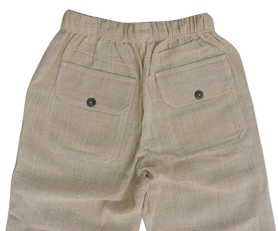 Plain Gray Tone Elastic Waist Hemp Pant - Clothing in Nepal Pvt Ltd
