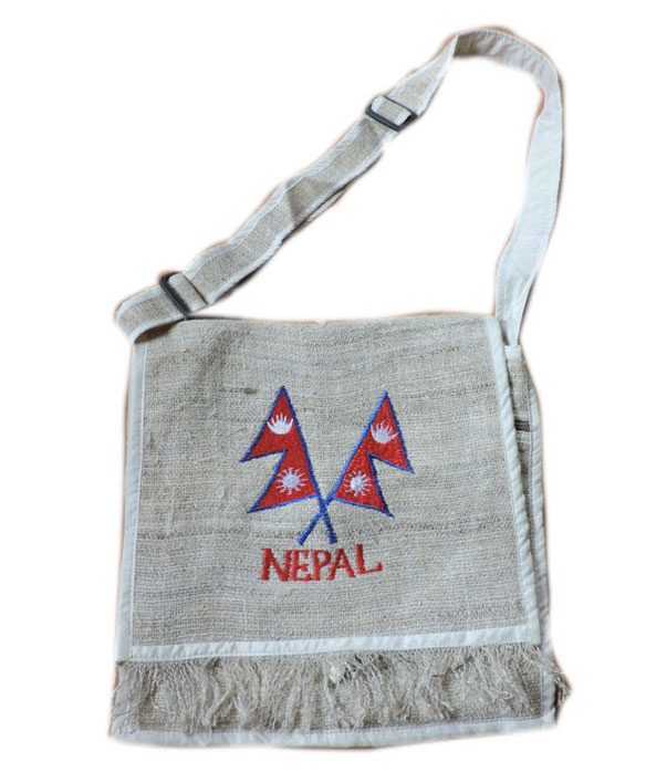 Organic Hemp Made Embroidered Side Bag - Clothing in Nepal Pvt Ltd