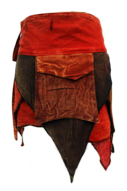 Unique design red durable hippie skirt