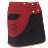 Breathable cotton made snap button wrap skirt