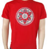 Round Neck Plain Red Cozy Cotton T-shirt