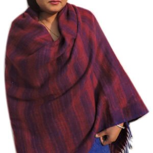 Red mix Traditional Nepalese woolen shawl