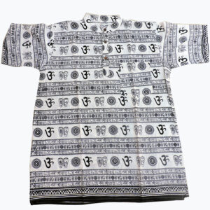 Om Print Hippie Printed Cotton Half Shirt